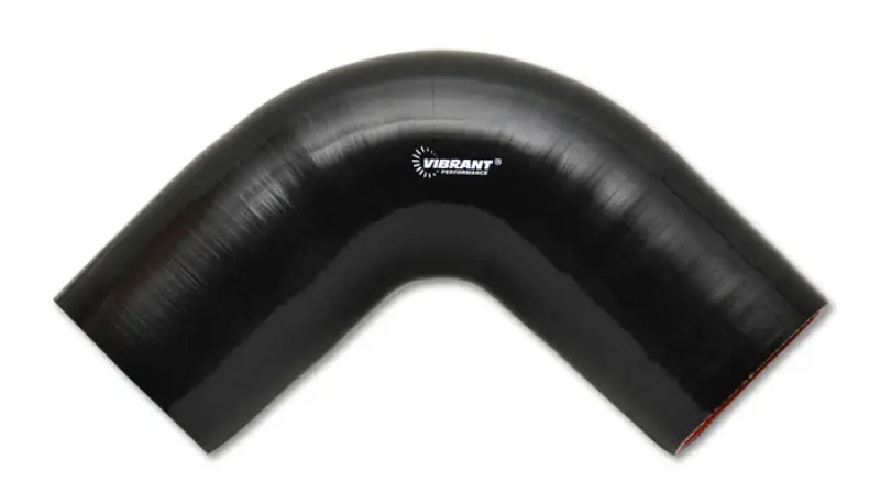 Save Now Vibrant 4 Ply Reinforced Silicone Elbow Connector - 3.5in I.D. - 90 deg. Elbow (BLACK)